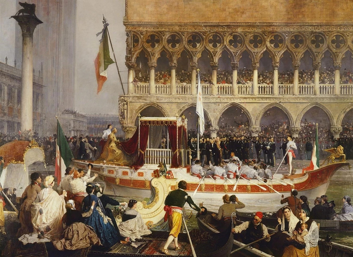 Entrata di Vittorio Emanuele II a Venezia - Civico Museo del Risorgimento, Milano, 1866